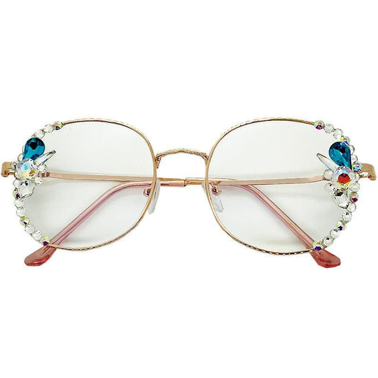 New Rhinestone Anti-blue Light Glasses For Men And Women $18.03 Dana Fashion Color: Star blue Women's Accessories Product information: Frame material: metal frame Style: Full Frame Glasses style: round frame Suitable for face shape: round face Frame color