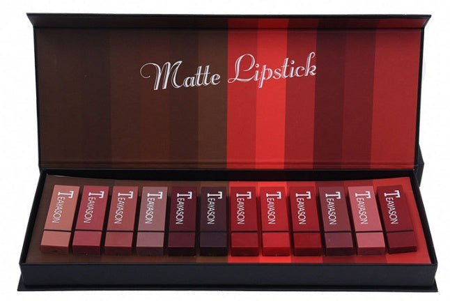 New set of 12-color square tube lipstick matte lipstick $81.19 Dana Fashion Color: 12 colors makeup Color Character Red Brick Red Pink Earthy Orange Effect modification Net content 506g a box
