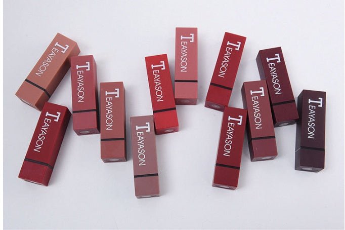 New set of 12-color square tube lipstick matte lipstick $81.19 Dana Fashion Color: 12 colors makeup Color Character Red Brick Red Pink Earthy Orange Effect modification Net content 506g a box