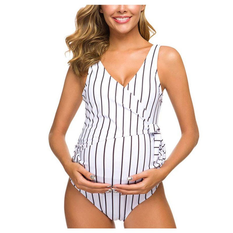 New Sexy Ladies Pregnant Women One-Piece European And American Sexy Swimwear Swimwear Wholesale $23.03 Dana Fashion Color: White Size: 2XL Baby & Mother Product information Applicable age: adult Pattern style: sexy Whether with steel tow: with chest pad w