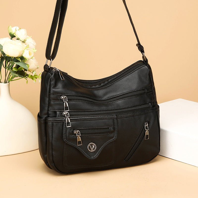 New Simple Fashion Shoulder Crossbody Bag $30.00 Dana Fashion Color: Black Women's Bags Product information: Lining texture: Polyester Applicable scenarios: Daily matching Color: 833 Black Outer bag type: Sandwich pocket Hardness: soft Material: PU Suitca