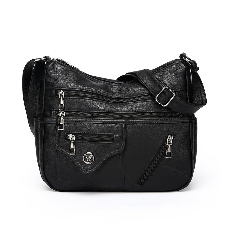 New Simple Fashion Shoulder Crossbody Bag $30.00 Dana Fashion Color: Black Women's Bags Product information: Lining texture: Polyester Applicable scenarios: Daily matching Color: 833 Black Outer bag type: Sandwich pocket Hardness: soft Material: PU Suitca