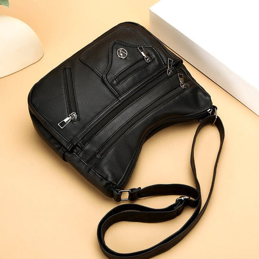 New Simple Fashion Shoulder Crossbody Bag $30.00 Dana Fashion Color: Black Women's Bags Product information: Lining texture: Polyester Applicable scenarios: Daily matching Color: 833 Black Outer bag type: Sandwich pocket Hardness: soft Material: PU Suitca