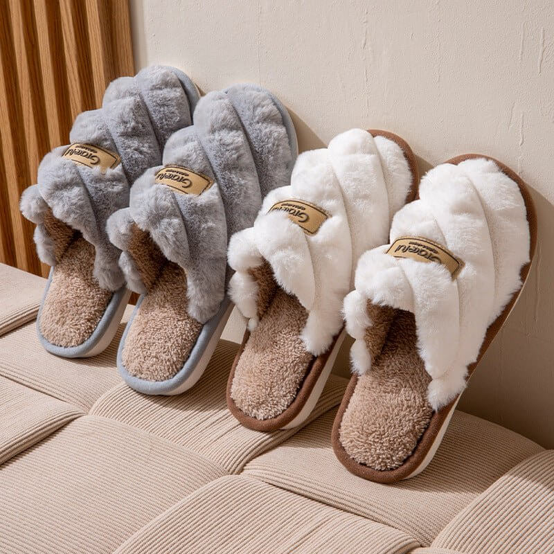 New Simple Thick Bottom Interior Home Non-slip Plush Warm Cotton Slippers $29.90 Dana Fashion Color: Blue Size: 40 to 41 Women's shoes Product information: Pattern: solid color Inner material: artificial wool Color: white, pink, yellow, gray, blue Shoe Up