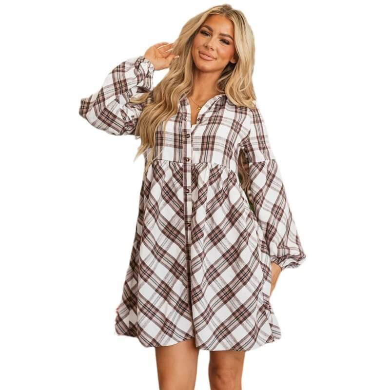 New Single Row Multi-buckle Shirt Dress For Women $39.50 Dana Fashion Color: White Size: L Women's clothing Product information: Pattern: Other Skirt-type: A- line skirt Color: White Waist type: loose waist Size: S,M,L,XL Style type: Japanese and Korean c