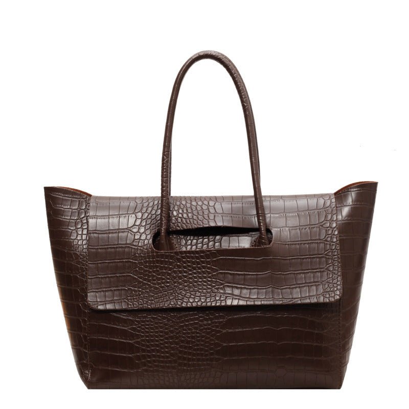 New Stone Pattern Large Capacity Handbag $49.26 Dana Fashion Color: Black Women's Bags Product information: Lining texture: Polyester Applicable scenario: Daily configuration Color: black, brown, brown Outer bag type: Three-dimensional pocket Hardness: me