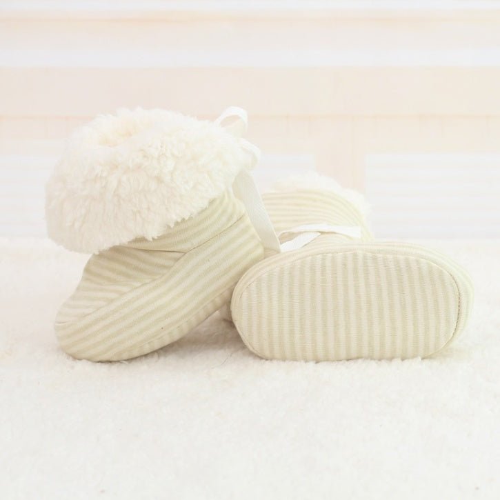 New style Baby Shoes Infant Soft Soled Footwear for Newborns Winter Toddler Keep Warm Print First Walkers Shoes for babies kids $13.39 Dana Fashion Color: Fine green stripes format: 12cm Baby & Mother New style Baby Shoes Infant Soft Soled Footwear for Ne