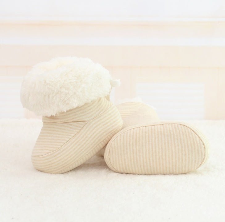 New style Baby Shoes Infant Soft Soled Footwear for Newborns Winter Toddler Keep Warm Print First Walkers Shoes for babies kids $13.39 Dana Fashion Color: Fine stripe format: 12cm Baby & Mother New style Baby Shoes Infant Soft Soled Footwear for Newborns