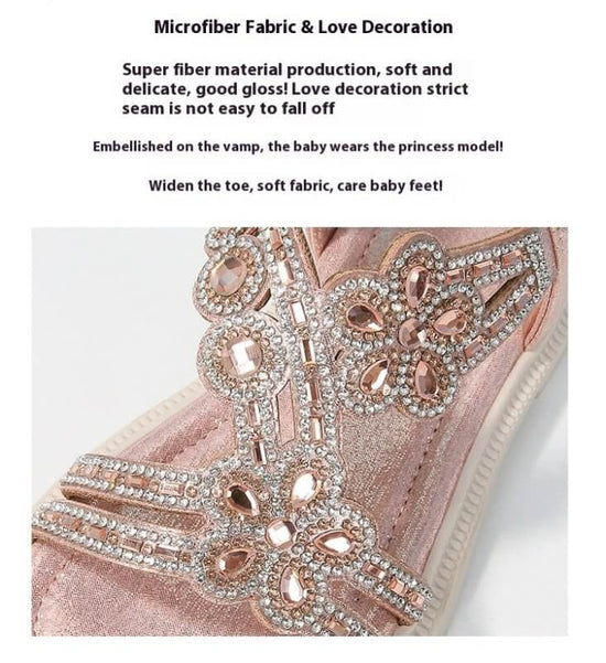 New Summer Bohemian Style Girls' Rhinestone Sandals $43.50 Dana Fashion Color: Gold Size: 25 Women's shoes Product information: Color: gold, silver, sky blue, pink Size: 25,26,27,28,29,30,31,32,33,34,35 Sole material: beef tendon Popular elements: rhinest