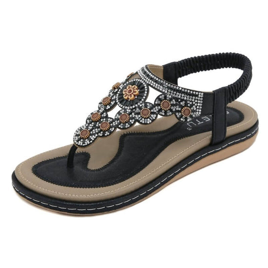 New Summer Comfortable Beach Sandals For Women $49.90 Dana Fashion Color: Black Size: 36 Women's shoes Product information: Lining material: Microfiber Color: gold, brown, black Upper height: low top Processing Method: printed leather Size: 42,41,40,39,38