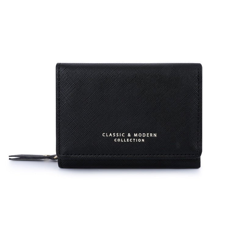 New Three Cute Folding Women's Crossed Coin Purse $32.68 Dana Fashion Color: Black Women's Bags Product information: Pattern: solid color Lining texture: Polyester Applicable scenario: Daily configuration Color: black, dark purple, purplish red, light yel