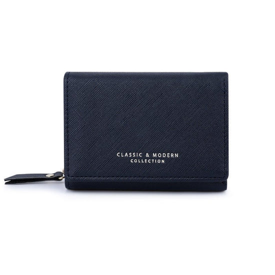 New Three Cute Folding Women's Crossed Coin Purse $32.68 Dana Fashion Color: Dark Blue Women's Bags Product information: Pattern: solid color Lining texture: Polyester Applicable scenario: Daily configuration Color: black, dark purple, purplish red, light