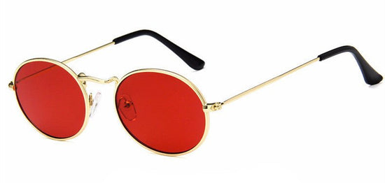 New trend retro sunglasses $15.00 Dana Fashion Color: Gold Red Women's Accessories Lens Material: Resin Style: Retro Mirror frame material: metal Lens color: Golden gray Golden and dark green Golden Brown Golden Red Golden yellow Gold powder Golden Orchid