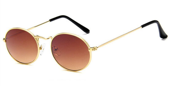 New trend retro sunglasses $15.00 Dana Fashion Color: Gold Brown Women's Accessories Lens Material: Resin Style: Retro Mirror frame material: metal Lens color: Golden gray Golden and dark green Golden Brown Golden Red Golden yellow Gold powder Golden Orch