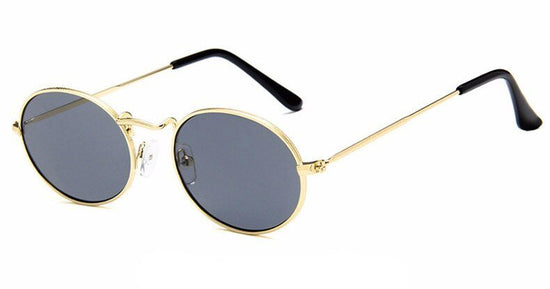 New trend retro sunglasses $15.00 Dana Fashion Color: Gold gray Women's Accessories Lens Material: Resin Style: Retro Mirror frame material: metal Lens color: Golden gray Golden and dark green Golden Brown Golden Red Golden yellow Gold powder Golden Orchi