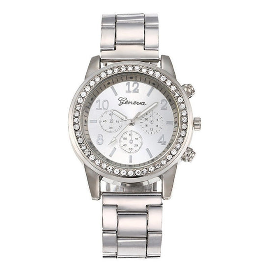 New Women's Watch Suit Quartz Diamond Watch $13.53 Dana Fashion Color: 2 Style Women's Accessories Product information: Color: 1,2,3,4,5,6 Thickness: 10mm Style: Casual Packing list: Quartz watch * 1 Product Image: