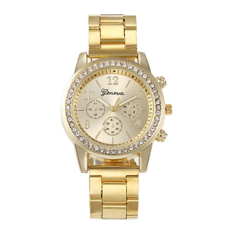 New Women's Watch Suit Quartz Diamond Watch $13.53 Dana Fashion Color: 1 Style Women's Accessories Product information: Color: 1,2,3,4,5,6 Thickness: 10mm Style: Casual Packing list: Quartz watch * 1 Product Image: