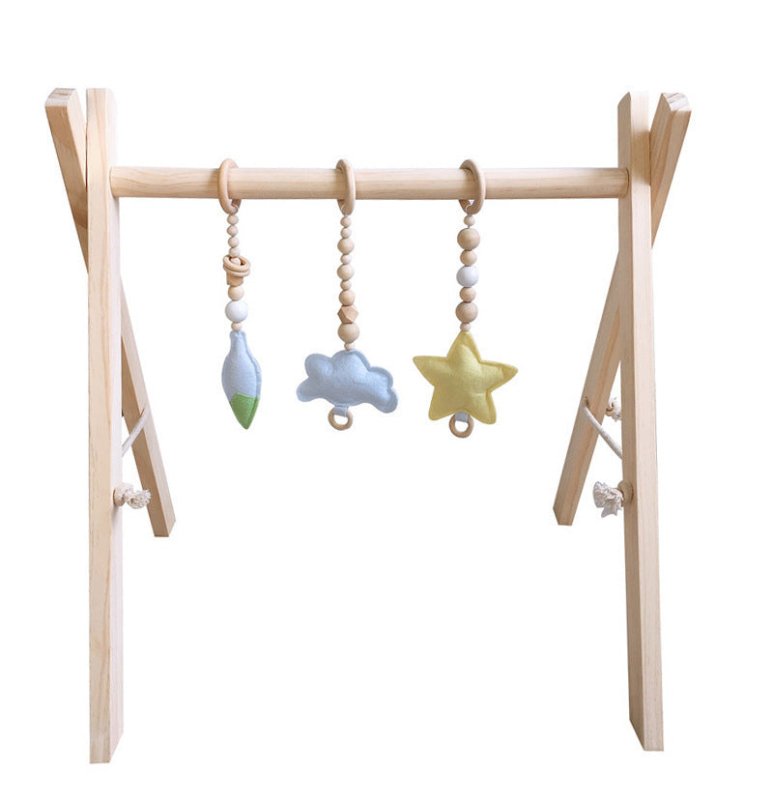 Newborn baby baby fitness frame $76.76 Dana Fashion Color: Wood color Baby & Mother Features: Made of high-quality wood, safe and non-toxic. You can save space and decorate the room. Very suitable for living room, bedroom, children's room, etc. Train your