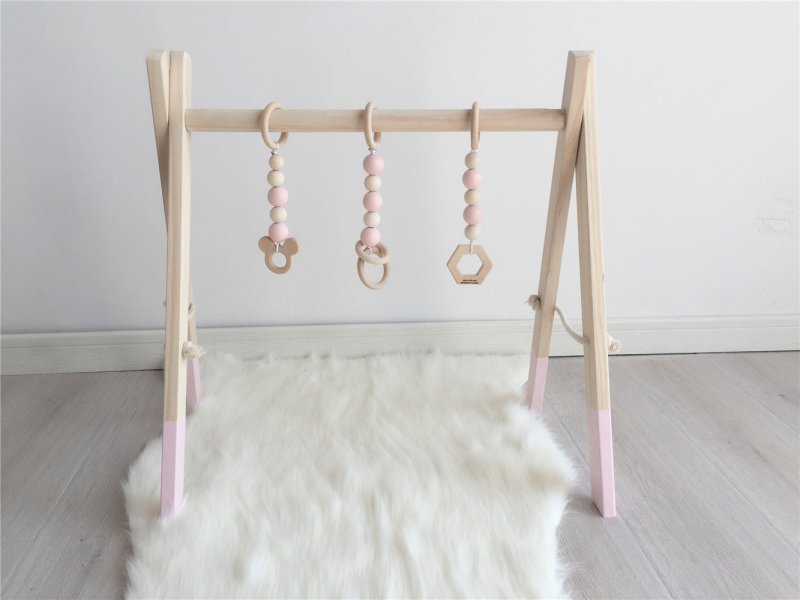 Newborn baby baby fitness frame $76.76 Dana Fashion Color: Pink Baby & Mother Features: Made of high-quality wood, safe and non-toxic. You can save space and decorate the room. Very suitable for living room, bedroom, children's room, etc. Train your baby