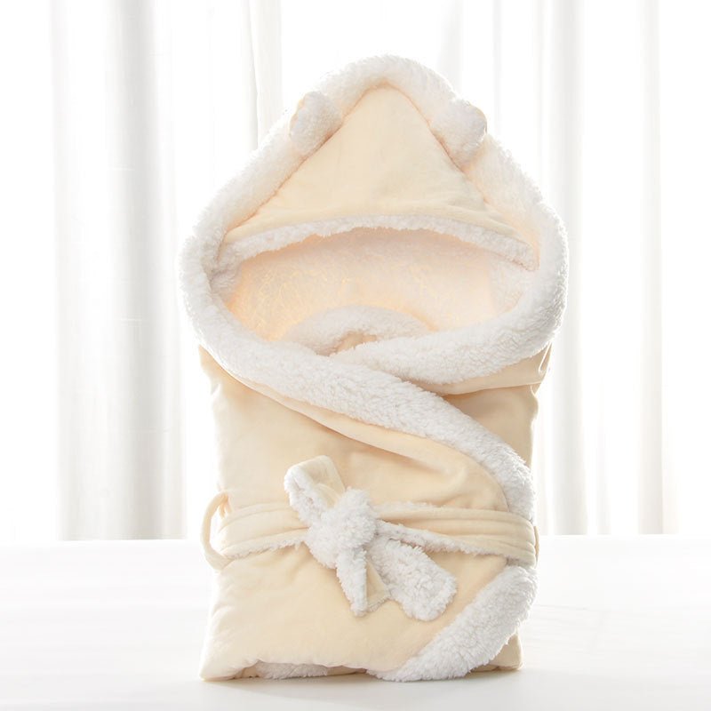 Newborn baby being hugged and swaddled by baby $53.79 Dana Fashion Color: Yellow Baby Clothing Product parameters: Applicable age: Freshmen Fabric: Velvet Size: 88x88cm Product Category: Carpet Fabric: Velvet Suitable for the season: winter pattern: plain