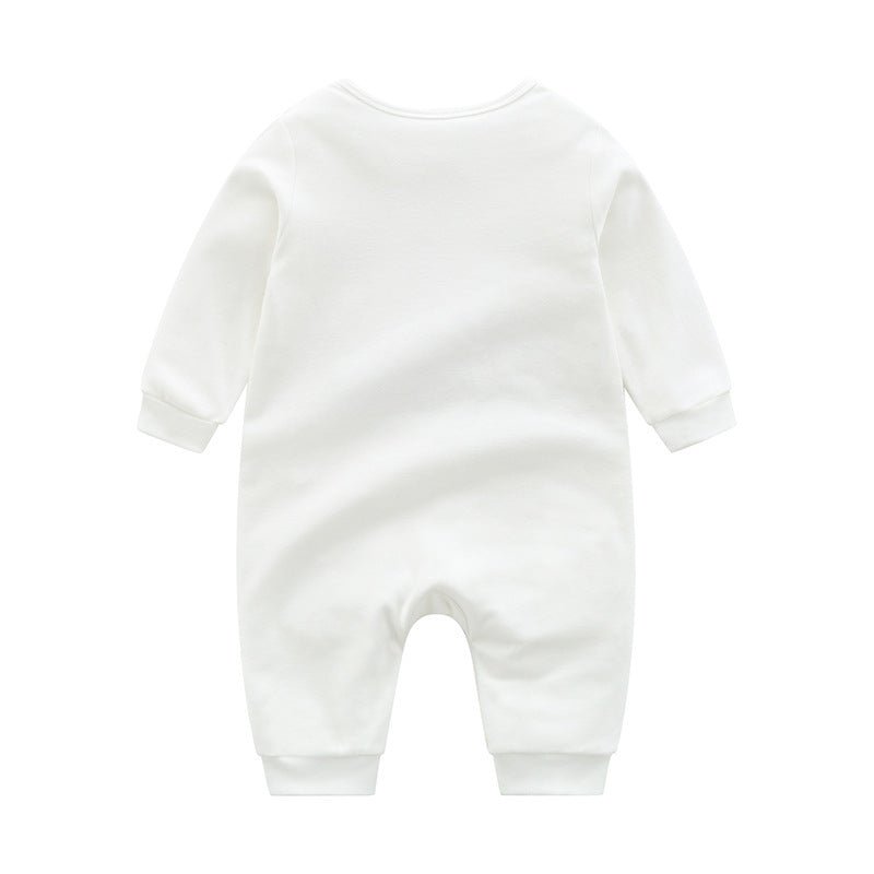 Newborn Baby Clothes Short Sleeve $19.15 Dana Fashion Color: I Dad Size: 66cm Baby Clothing Product information: Material: Cotton Style: Parent-child wear Feature: Long-sleeved one-piece color: White Size Information: Size: 66/73/80/90 Size Lenght Bust Sh