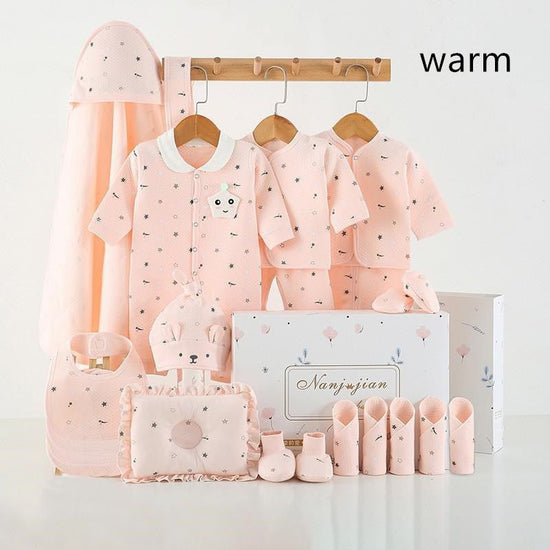 Newborn Baby Clothes Thin Suit Baby Gift Box $77.11 Dana Fashion Color: 13Style Style: 22pcs Keep warm Baby Clothing Product Information: Applicable gender: Neutral/male and female Gift box content: Clothing + accessories / supplies Fabric technology: San