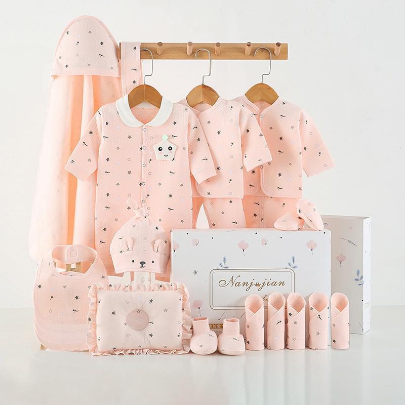 Newborn Baby Clothes Thin Suit Baby Gift Box $68.58 Dana Fashion Color: 7Style Style: 22pcs Baby Clothing Product Information: Applicable gender: Neutral/male and female Gift box content: Clothing + accessories / supplies Fabric technology: Sanding, soft