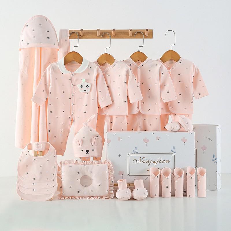 Newborn Baby Clothes Thin Suit Baby Gift Box $75.25 Dana Fashion Color: 10Style Style: 24pcs Baby Clothing Product Information: Applicable gender: Neutral/male and female Gift box content: Clothing + accessories / supplies Fabric technology: Sanding, soft