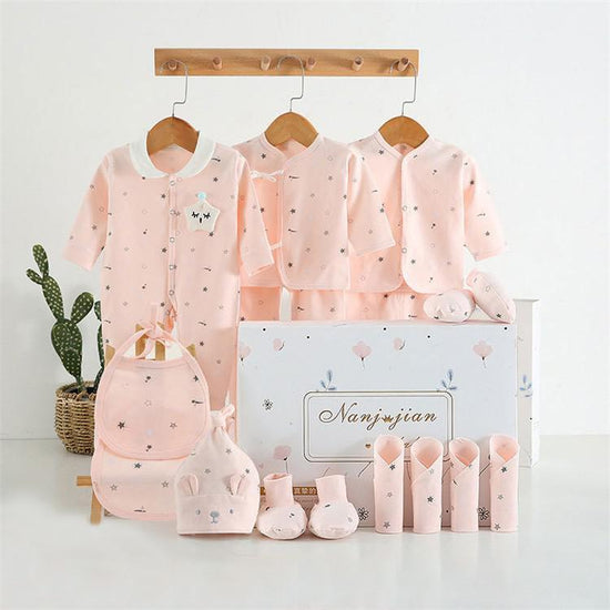 Newborn Baby Clothes Thin Suit Baby Gift Box $53.44 Dana Fashion Color: 1Style Style: 16pcs Baby Clothing Product Information: Applicable gender: Neutral/male and female Gift box content: Clothing + accessories / supplies Fabric technology: Sanding, soft
