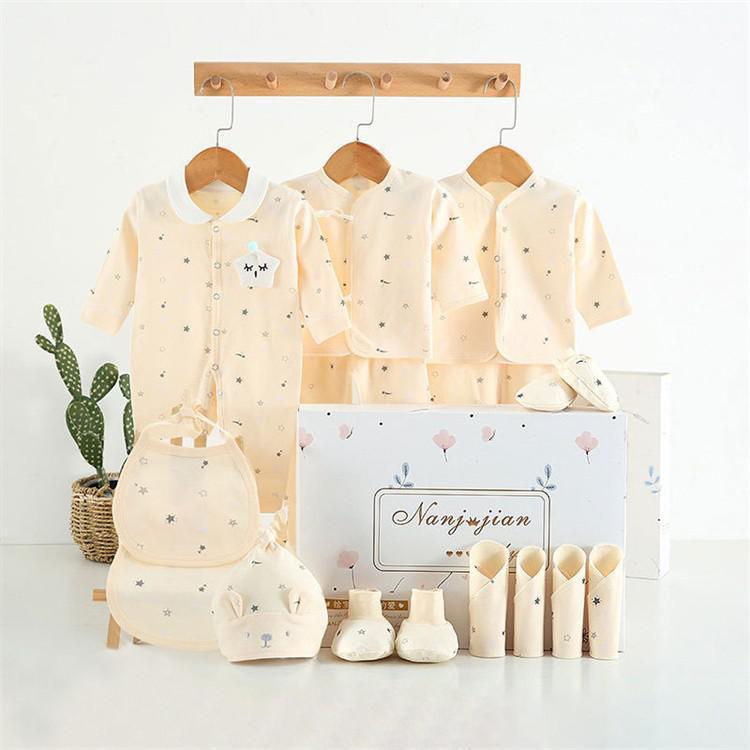 Newborn Baby Clothes Thin Suit Baby Gift Box $53.44 Dana Fashion Color: 3Style Style: 16pcs Baby Clothing Product Information: Applicable gender: Neutral/male and female Gift box content: Clothing + accessories / supplies Fabric technology: Sanding, soft