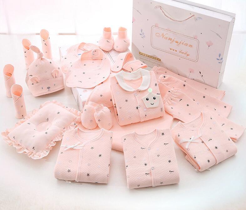 Newborn Baby Clothes Thin Suit Baby Gift Box $75.25 Dana Fashion Color: 10Style Style: 24pcs Baby Clothing Product Information: Applicable gender: Neutral/male and female Gift box content: Clothing + accessories / supplies Fabric technology: Sanding, soft