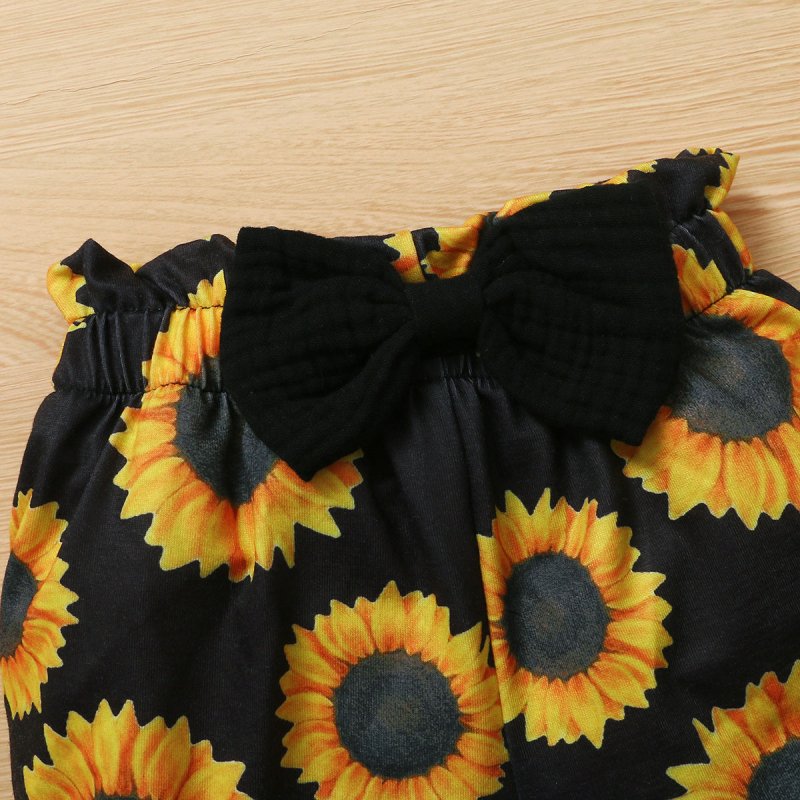 Newborn Baby Girls Summer Clothes Cute $45.90 Dana Fashion Color: Black Size: 12M Baby Clothing Product Details: Applicable gender: general Suit type: pants suit Pants length: shorts Pattern: Print Material composition: other 100% Color classification: As