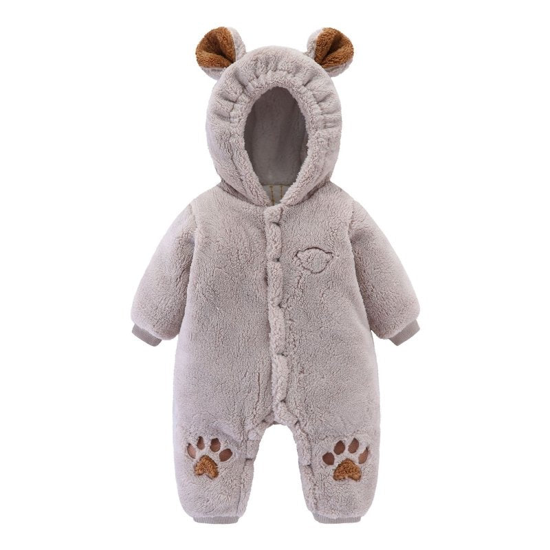 Newborn Baby Onesies Baby Clothes Romper Baby Quilted $38.25 Dana Fashion Color: Grey Child size: 59cm Baby Clothing Product information: Fabric name: rice velvet Suitable season: winter, autumn Suitable age: infants and young children (0-2 years old) App