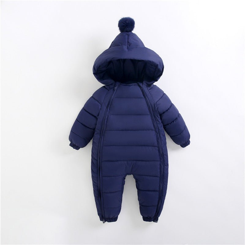 Newborn Cotton For Men And Women, Baby Climbing Clothes $42.54 Dana Fashion Color: Navy Blue Suitable For Height: 100cm Baby Clothing Product information: Color: red (solid color double zipper party clothes), Green (solid color double zipper party clothes