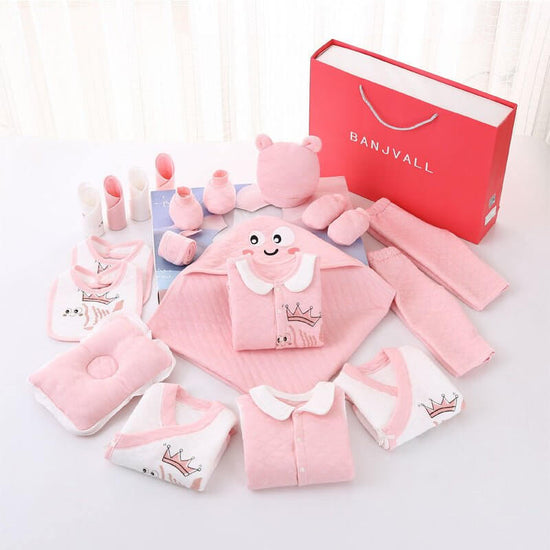 Newborn Cotton Products For Autumn And Winter Gift Set $69.50 Dana Fashion Color: Small Koi Pink Suitable For Height: 59cm Baby Clothing Product information: Fabric name: Combed cotton Applicable gender: neutral/both male and female Gift box content: clot