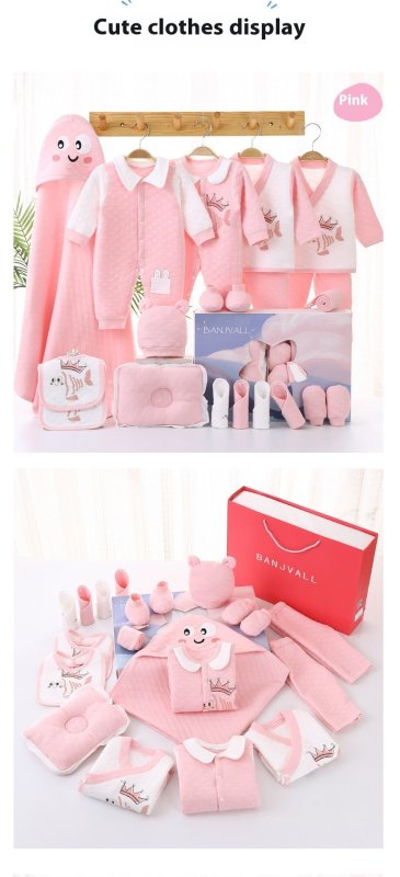 Newborn Cotton Products For Autumn And Winter Gift Set $69.50 Dana Fashion Color: Small Koi Blue Suitable For Height: 59cm Baby Clothing Product information: Fabric name: Combed cotton Applicable gender: neutral/both male and female Gift box content: clot
