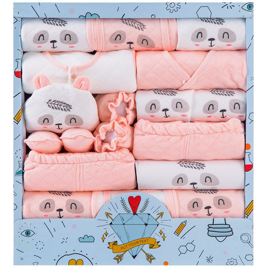 Newborn gift box baby clothes set cotton $90.50 Dana Fashion Color: Pink Thick Baby Clothing Newborn gift box baby clothes set cotton autumn and winter 03-6 months newborn full moon baby gift supplies 1. Asian sizes are 1 to 2 sizes smaller than European