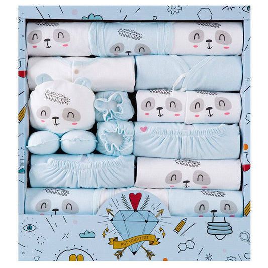 Newborn gift box baby clothes set cotton $90.50 Dana Fashion Color: Blue Baby Clothing Newborn gift box baby clothes set cotton autumn and winter 03-6 months newborn full moon baby gift supplies 1. Asian sizes are 1 to 2 sizes smaller than European and Am