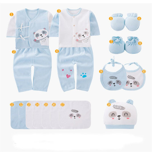 Newborn gift box baby clothes set cotton $90.50 Dana Fashion Color: Blue Baby Clothing Newborn gift box baby clothes set cotton autumn and winter 03-6 months newborn full moon baby gift supplies 1. Asian sizes are 1 to 2 sizes smaller than European and Am