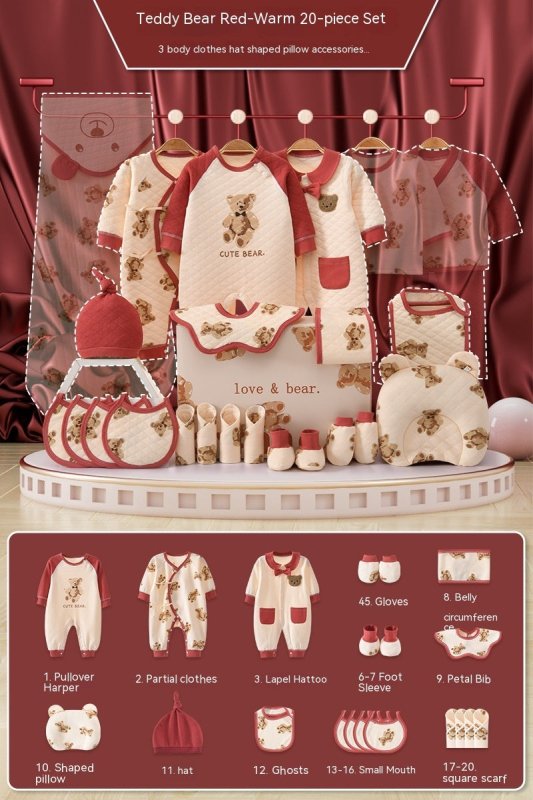 Newborn Gift Box Newborn Baby Meeting Etiquette Clothes Suit $80.15 Dana Fashion Color: 22 Pieces For Four Seasons Suit Height: 59cm Baby Clothing Product information: Suitable: Height 59cm0-3 Months First Month Celebration Gift, 66cm3-6 Months 100 Days G