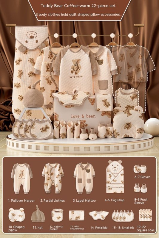 Newborn Gift Box Newborn Baby Meeting Etiquette Clothes Suit $80.15 Dana Fashion Color: 22 Pieces For Four Seasons Suit Height: 59cm Baby Clothing Product information: Suitable: Height 59cm0-3 Months First Month Celebration Gift, 66cm3-6 Months 100 Days G