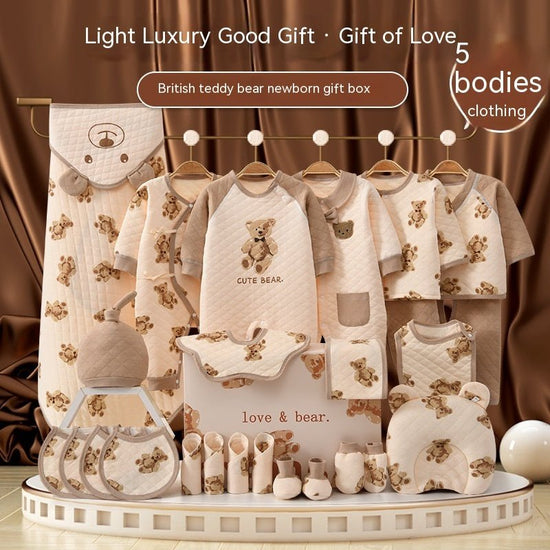 Newborn Gift Box Newborn Baby Meeting Etiquette Clothes Suit $80.15 Dana Fashion Color: 22 Pieces For Four Seasons Suit Height: 59cm Baby Clothing Product information: Suitable: Height 59cm0-3 Months First Month Celebration Gift, 66cm3-6 Months 100 Days G