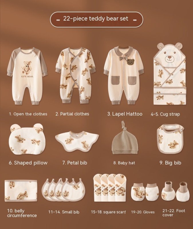 Newborn Gift Box Newborn Baby Meeting Etiquette Clothes Suit $80.15 Dana Fashion Color: 22 Pieces For Four Seasons Suit Height: 59cm Baby Clothing Product information: Suitable: Height 59cm0-3 Months First Month Celebration Gift, 66cm3-6 Months 100 Days G