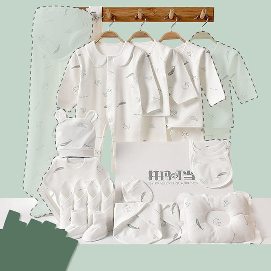 Newborn gift box set $83.45 Dana Fashion Color: 22pcs green Size: 59cm Baby Clothing Fabric: Pure cotton (100%)