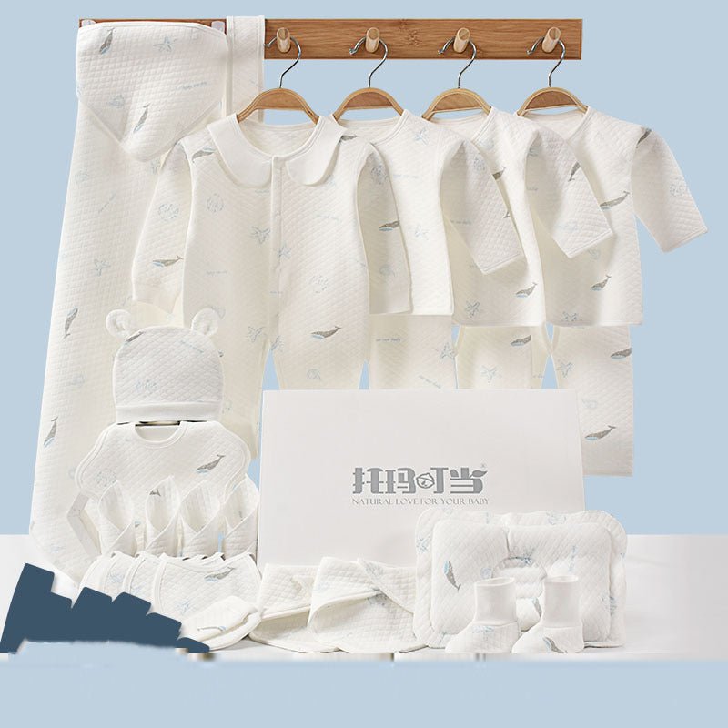Newborn gift box set $83.45 Dana Fashion Color: 22pcs blue Size: 59cm Baby Clothing Fabric: Pure cotton (100%)