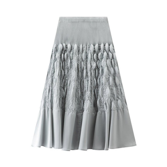 Niche Design Slimming Graceful Pleated Skirt $85.50 Dana Fashion Color: Black Size: Free Size Women's clothing Product information: Color: pink, gray, black, Rose Elasticity: high elasticity Main fabric composition: Polyester Size: free size Craft: fold N