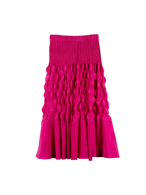 Niche Design Slimming Graceful Pleated Skirt $85.50 Dana Fashion Color: Rose Red Size: Free Size Women's clothing Product information: Color: pink, gray, black, Rose Elasticity: high elasticity Main fabric composition: Polyester Size: free size Craft: fol