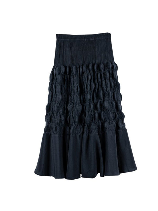 Niche Design Slimming Graceful Pleated Skirt $85.50 Dana Fashion Color: Black Size: Free Size Women's clothing Product information: Color: pink, gray, black, Rose Elasticity: high elasticity Main fabric composition: Polyester Size: free size Craft: fold N