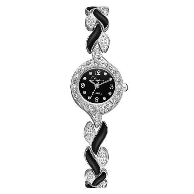 Niche diamond alloy bracelet watch ladies watch $15.85 Dana Fashion Color: Silver black Women's Accessories Not waterproof Movement type Quartz Thickness 8mm Dial diameter 22mm Watch movement: quartz watch Watch style: simple, casual and fashionable Surfa