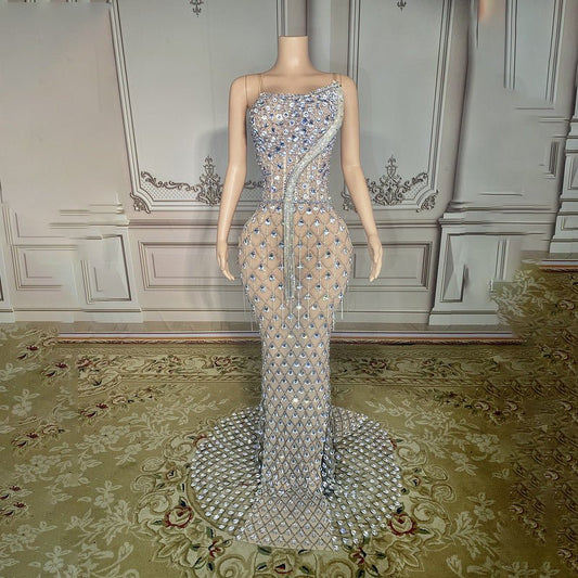 No Back Traceless Sexy Elegant Fishtail Gown $442.44 Dana Fashion Color: White Size: L Women's clothing معلومات المنتج: اسم القماش: سباندكس اللون: أبيض، أسود، أحمر، وردي، أرجواني، وردي، أزرق نوع الأكمام: كم نوع الخصر: خصر مرتفع المقاس: S، M، L، XL طول الت